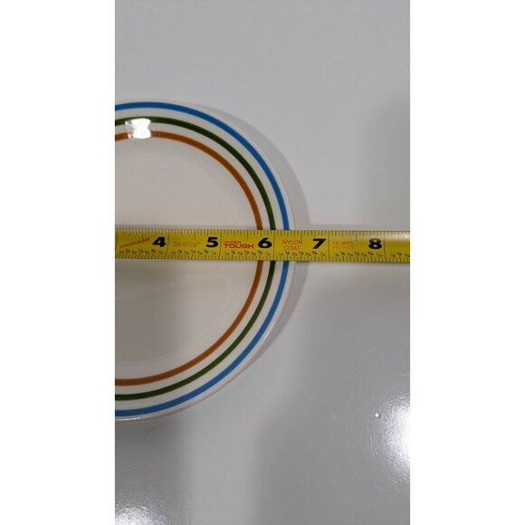 Syracuse China Syralite Spectrum Rainbow Stripe Salad Plate Vintage Dinnerware - Picture 6 of 6